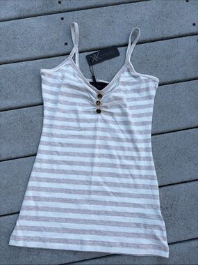 NWT Kardashian Kollection  Striped Tank